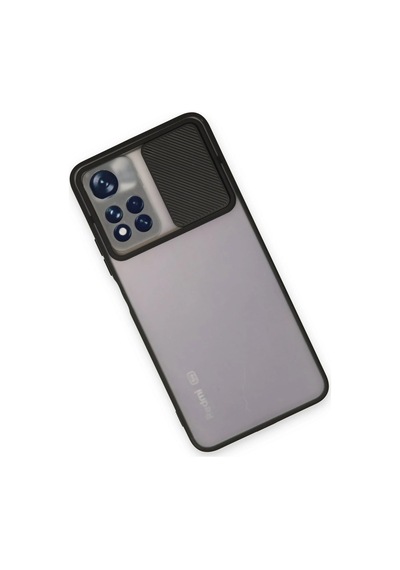 Newface Xiaomi Redmi Note 11t Kılıf Palm Buzlu Kamera Sürgülü Silikon Semeglbl - 98 - Siyah