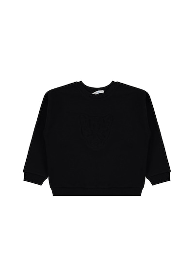Civil Boys Aslan Nakışlı 6-9 Yaş Sweatshirt - Siyah
