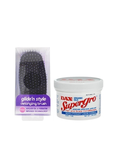 Dax Supergro Saç Kremi 198 ML + Glide'n Style Detangling Açma Tarama Fırçası
