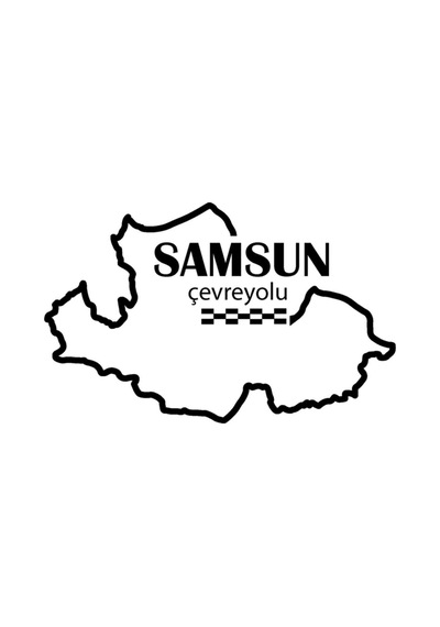 Samsun Çevreyolu Sticker Oto-motor-laptop-duvar-dekor 12 X 9 Cm