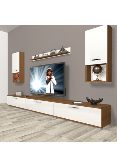 Decoraktiv Eko 270da Slm Tv Ünitesi Tv Sehpası Ceviz - Beyaz