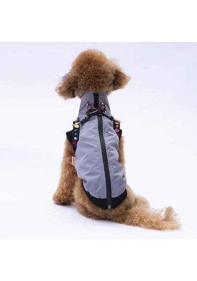 Gri Nuuk Yelek Köpek Yeleği Köpek Kıyafeti Köpek Yağmurluk