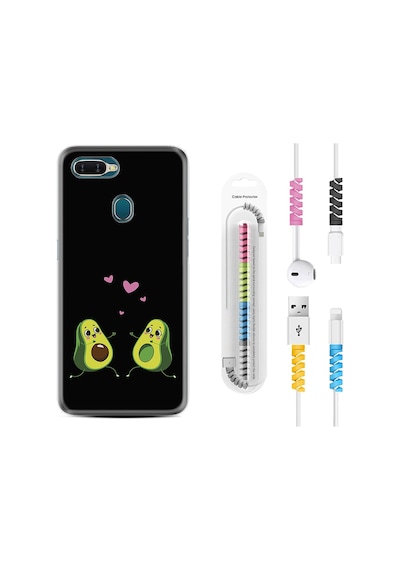Oppo Ax7 Kılıf Kablo Koruyuculu Aşık Avokadolar 1642