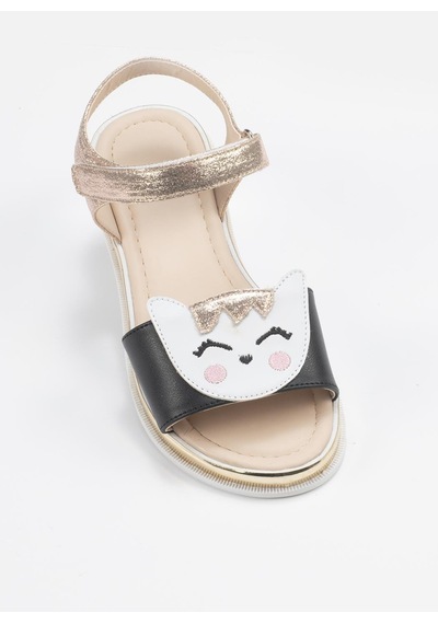 Casabony Gold Cat 3d Simli Kız Sandalet Sarı