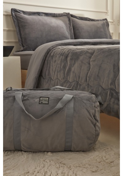 Karaca Home Flufy Çift Kişilik Soft Dream Comfort Set Antrasit
