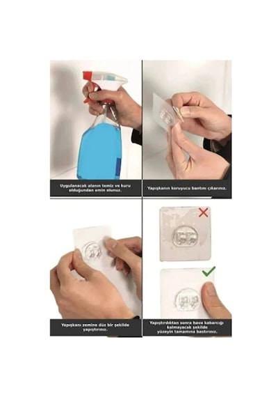 Mersi Shop 6 Lı Yapışkanlı Kapı Arkası Askı Delmesiz Metal Duvar Ve Kapı Organizer Raf Siyah