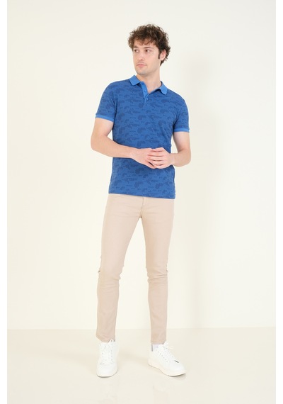 Giyim Dünyası Erkek 5 Cep Slim Fit Kot Pantolon Bej 001