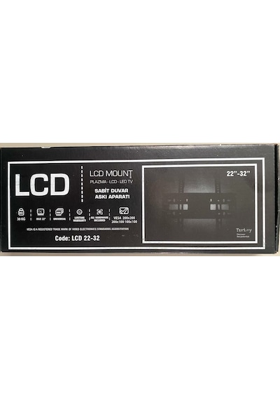 Tv Askı Aparatı 32 İnç 22-32-sabit 10x27 Cm