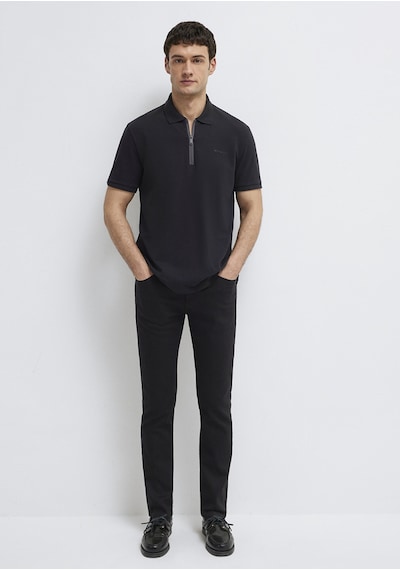Mavi - Mavi Black Fermuarlı Siyah Polo Tişört 0613137-900 Siyah