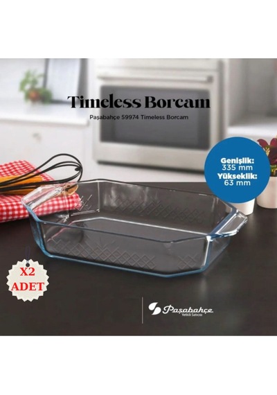 2 Li Tımeless Dikdörtgen Borcam 59974 Beyaz