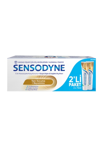 Sensodyne Tam Koruma Beyazlatıcı Diş Macunu 2 X 75 Ml