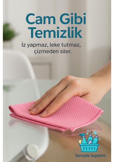 Mikrofiber Cam Bezi 5 Adet 40x40 Cm İz Bırakmaz - Ultra Temiz Yüzeyler Diğer