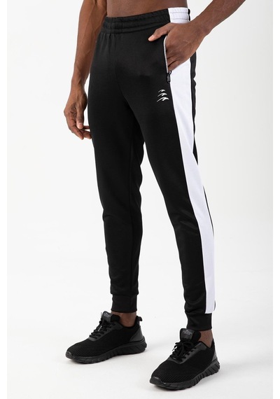 Maraton Sportswear Regular Erkek Ribana Paça Basic Siyah Eşofman Altı 21749-siyah Siyah