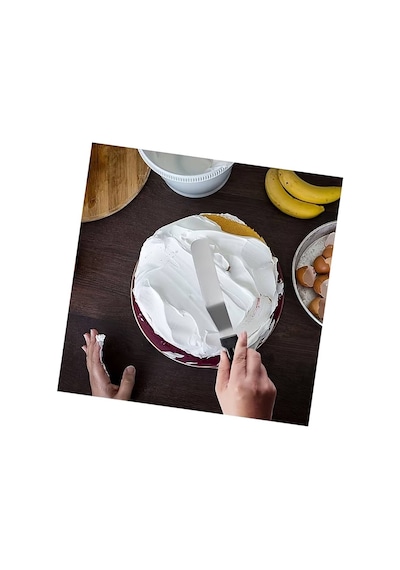 Paslanmaz Çelik L Tipi Pastacı Spatulası Krema Düzeltme Ve Pasta Şekillendirme Bıçağı Evimdeyokyok Çok Renkli