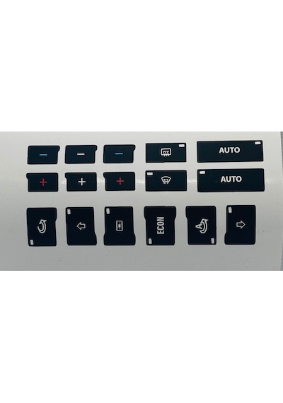 A4 B6 - B7 Kasa 2001-2008 Arası Klima Ünitesi Tuş Takımı Tamir Kiti Sticker Etiketi 1 Adet