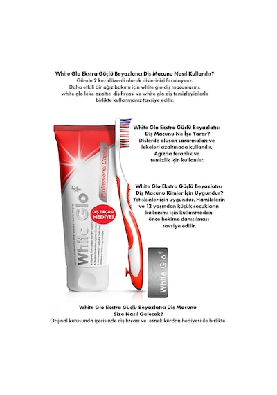 White Glo Beyazlatıcı Klasik Diş Macunu 150 G + Diş Fırçası