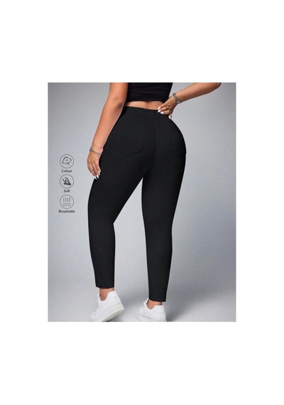 Kene Jeans Yüksek Bel Slim Fit Esnek Keten Dar Paça Pantolon Siyah