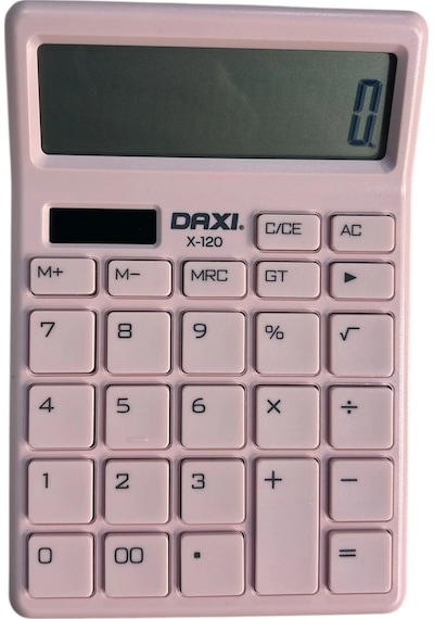 Renkli Hesap Makinesi 12 Haneli Açık Pembe