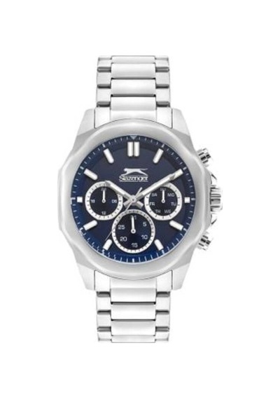 Slazenger Sl.09.2388.2.06 Quartz Çelik Gri Lacivert Kadran 44 Mm Erkek Kol Saati Gri