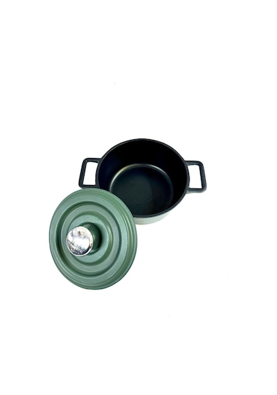 14 Cm Mini Döküm Teflon Tencere Yeşil