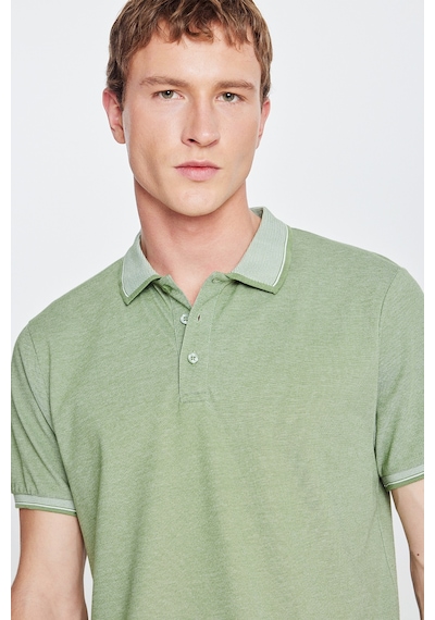 Ac&Co / Altınyıldız Classics 4A4820200047Ysls Düğmeli Polo Yaka Cepsiz Slim Fit Erkek Tişört Yeşil
