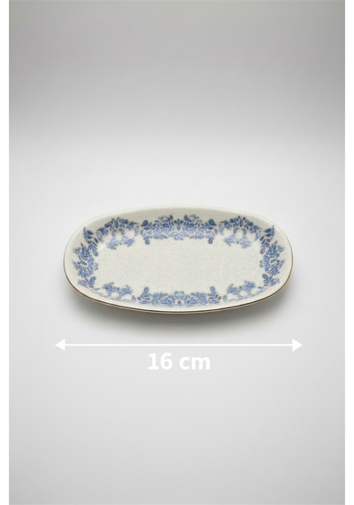 12'li Valencia Oval Kayık Tabak 16cm Dijital Valeria-a Rinart Krem