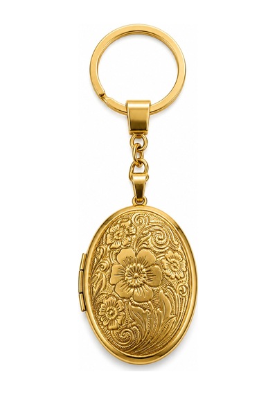 Fotoğraf Eklenebilir Açılır Anı Anahtarlığı Gold Renk Özel Hediye