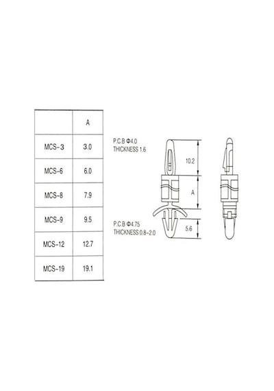 Mcs-8 Plastik Tırnaklı Distans
