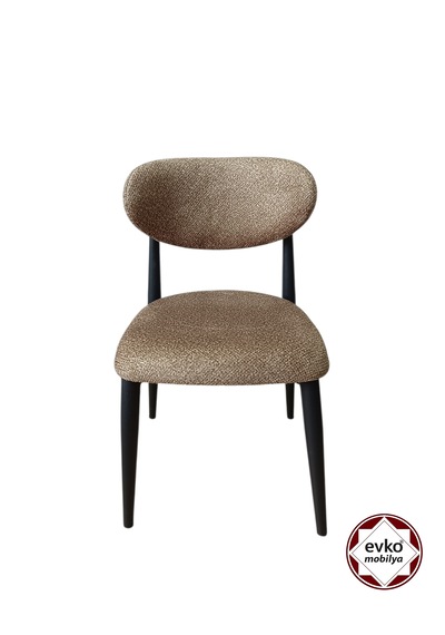Evko Mobilya İnci Sandalye, Mutfak Salon Sandalyesi, 2 Adet Sandalye, Metal Sandalye, Yemek Sandalyesi, Otel Cafe Restoran Sandalyesi Kahverengi