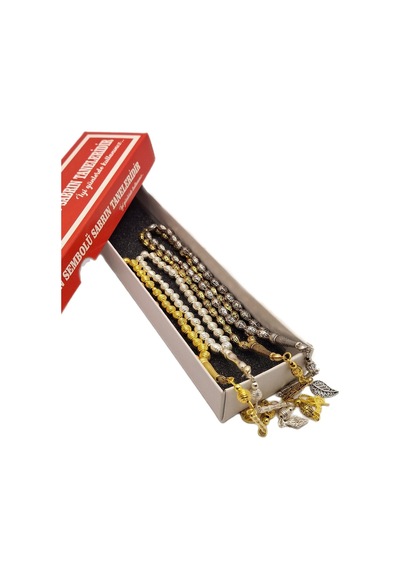 Han Ticarethane 4 Lü Altın Gümüş Benzetme Metal Tesbih Seti