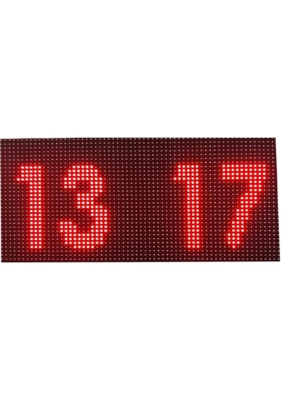 Kırmızı Dijital Led Saat Kasa Ölçüsü: 16x32 Cm