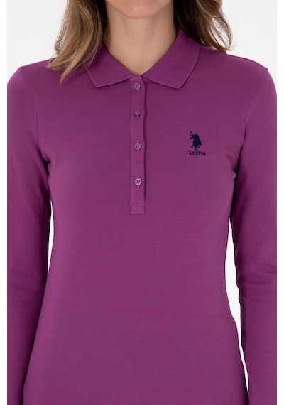 U.S. Polo Assn. Kadın Menekşe Basic Polo Yaka Sweatshırt 50307755-VR037
