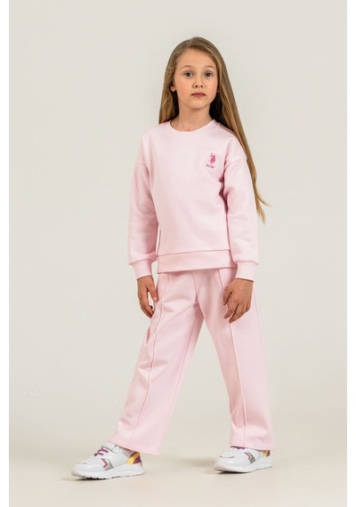U.S. Polo Assn. Kız Çocuk Baskılı Pembe Uzun Kol Eşofman Takımı Us2707-c-v1 Us2707-c-v1