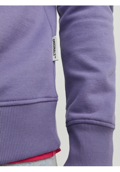 Jack & Jones Jack&jones Sıfır Yaka Mor Erkek Sweatshirt 12242366 001