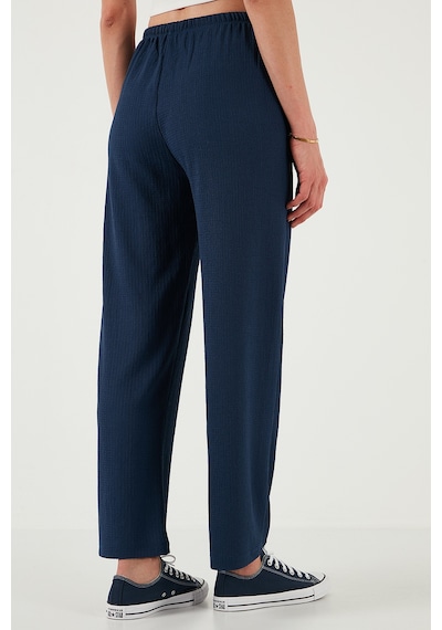 Lela Regular Fit Normal Bel Geniş Paça Bayan Pantolon 5866117 Indigo