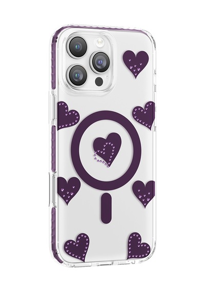 İphone 16 Pro Max Uyumlu Kılıf M-safe Şarj Özellikli Zore Paris Elvo Sert Pc Kapak Bordo