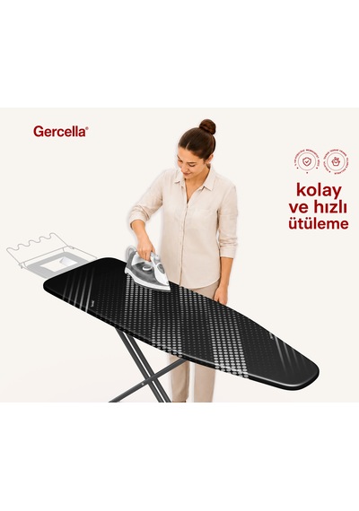 Hediyeli Silverline Gri Ütü Masası Kılıfı Bezi Örtüsü