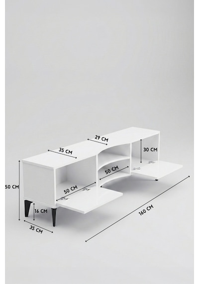 Suntalam Tv Sehpası Beyaz 160x35 Cm