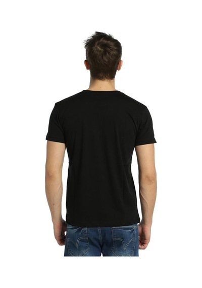 Bant Giyim - One Piece Monkey D. Luffy Siyah Erkek T-shirt Tişört Siyah