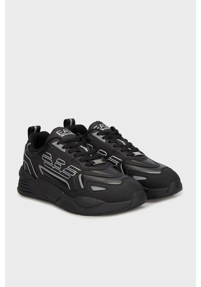Ea7 Unisex Ayakkabı 7x000306 Af18446 Mc032 Siyah-gümüş Siyah-gümüş