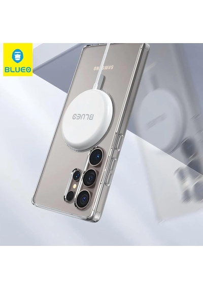 Mr. Gorilla Samsung Uyumlu S25 Şeffaf Kılıf 360 Dönebilen Stand Magsafe Toz Korumalı