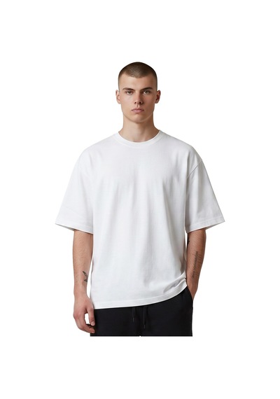 Sportive Corin Oversize Erkek Beyaz Günlük Stil T-shirt 26ye0016-kbyz