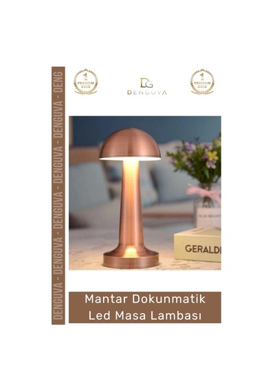 Lamba Mantar Şarjlı Dimlenebilir Modern Tasarım Ofis Gece Okuma Dokunmatik Led Masa Lambası Çok Renkli