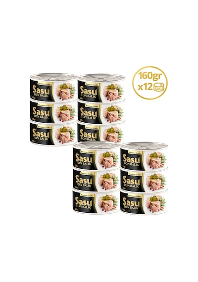 Sasu Zeytinyağlı Ton Balığı Bütün Dilim 12 x 160 G