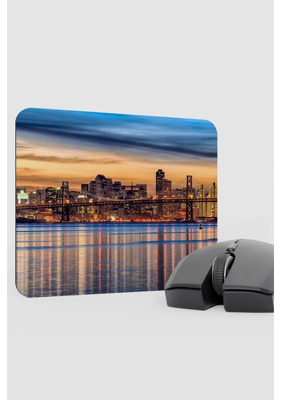 San Francisco Kaliforniya Abd 2 V2 22x18 Gaming Kauçuk Kaymaz Taban Mouse Pad Fare Altlığı