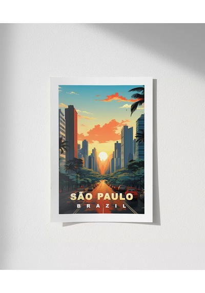Çerçevesiz Poster São Paulo Gökyüzü