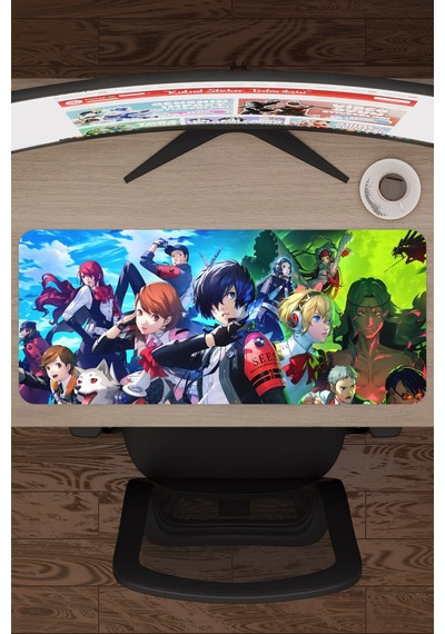 Persona 3 Kaymaz Dikişli Kauçuk Oyuncu Mousepad V1 - 70x30 Xl Gaming Mouse Pad Fare Altlığı