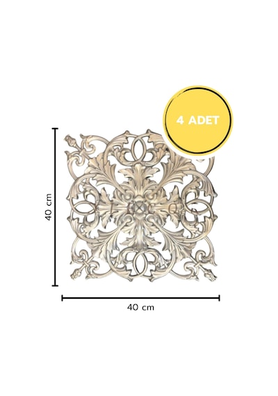 Diecor Dekoratif Polimer Gümüş, Mobilya, Duvar Ve Tavan Motifi Beyaz 40 X 40 40 X 40 Model:xa115
