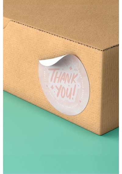 Thank You For Your Order Sticker 3x3cm St2210 Çok Renkli