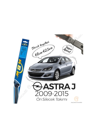 Opel Astra J HB Muz Silecek Takımı (2009-2015) RBW